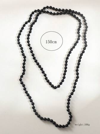 1pc Women's Fashionable & Elegant Boho Style Double Layer Versatile Casual Long Sweater Chain