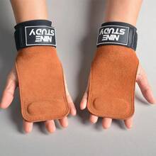MEIYIXING Cowhide Padding Protect Palm Hand Lifting Grip Pad Gym Adjustable Wrist Straps For Weight Lifting Power Grip Gym Gym Wristbands Accessories - Multicolor - View 8