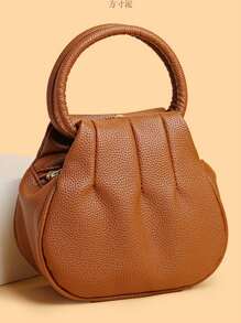 1 件新款女士手提包，小号圆形休闲手提包，迷你钱包，可装硬币和手机，适合日常使用