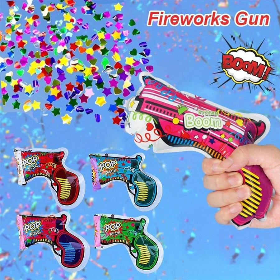 10Pcs Vibrant Handheld Confetti Cannons - Colorful, Easy-To-Use, And Reusable Party Poppers For Unforgettable Birthdays, Weddings, Celebrations, And Special Occasions - Add Fun And Surprise To Your Events