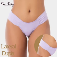 Kit 5 Double-Sided Thong Panties Microfiber Polyamide Thong, Ideal Comfort, Women's Lingerie - 彩色 - 查看 2