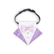 1 件时尚宠物项圈，配有耀眼的蝴蝶结领结，时尚的英国正式围巾，适合猫狗 - 彩色 - 查看 12