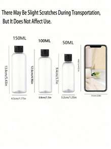 5Pcs Clear Round Shoulder Bottle With Flip Butterfly Lid Travel Bottle Empty Cosmetic Sample Dispenser Container - Multicolor - View 8