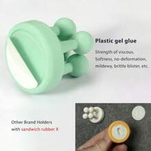 Set de 6 soportes de silicona para cepillos de baño, soporte para cuchillos de ducha montado en la pared con adhesivo, ganchos multifuncionales lindos para niños para cocina, sala de estar, oficina, que se pueden usar para colgar cepillos, prácticos y útiles