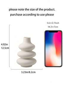 1 Piece Of Nordic Ins Circle Design Ceramic Vase Home Decoration, Creative Home Living Room TV Cabinet Porch Flower Arrangement Decoration Ornaments Gifts Birthday Graduation Room Decor Flower Vase Glass Vase