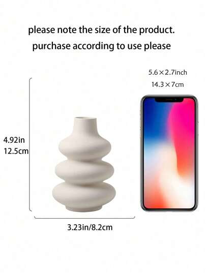 Piece Of Nordic Ins Circle Ceramic Vase Home ation, Creative Living Room TV Cabinet Porch Flower Arrangement ation Ornaments Birthday Graduation Glass view 8