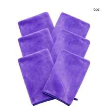 6 pièces de gant doux pour le visage, serviettes de spa pour le bain, gants de lavage corporel en microfibre réutilisables, gants démaquillants, style européen, 6*8 pouces