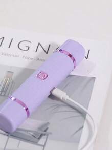 双头设计剃须刀电动双头剃须刀无线Type-C充电安全无痛剃须不留黑点适合全身剃须短方形不粘毛圆形刀片锋利顺滑不伤毛脱毛无残留防水不锈钢刀片易清洁静音电机无噪音家用旅行小型便携式脱毛刀紫色 - 彩色 - 查看 7