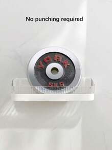 1 件大容量粘贴式淋浴架，无需钻孔粘贴式浴室架，带排水孔，透明壁挂式浴室收纳整理器，现代壁挂式免打孔架子，适用于浴室洗衣房厨房节日厨房油箱，香料收纳架 - 白色返校 - 白色 - 查看 10