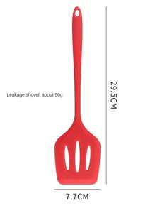 8 pièces Set de cuisine en silicone pour la maison, comprenant une spatule chinoise, une louche, une passoire, une poêle, une cuillère à soupe, un service à pâtes, des pinces à salade, un dilueur de miel, disponibles en rouge et noir