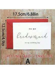 Biglietto da matrimonio per la mia damigella d'onore, biglietto da matrimonio per la mia testimone, biglietto per il festa di matrimonio, biglietto di auguri per matrimonio con busta, biglietto con poesia dell'abbraccio tascabile - Bianco - Visualizzare 11