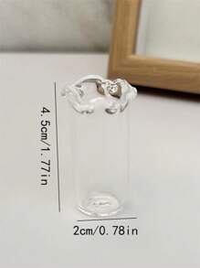 Florero de vidrio para decoración, pequeño florero con lirio de cala y tulipanes artificiales, regalo de ramos de flores de vidrio hechas a mano (con ligera variación de color y tamaño), adecuado para el Día de San Valentín, el Día del Padre, el Día de la Madre, el Día del Maestro, Pascua, Día del Niño, Día de la Mujer