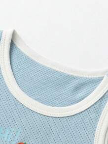 mini bala Boys' Breathable Tank Top, Soft And Sweat-Free Summer Base Layer - Gray Blue - View 6