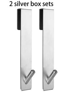 1pc Stainless Steel S-Shaped Shower Towel Bar, Suitable For Glass Door, Bathroom Bathrobe Hook Home Bathroom Decor Bathroom Organizer Fall Decor Back To School