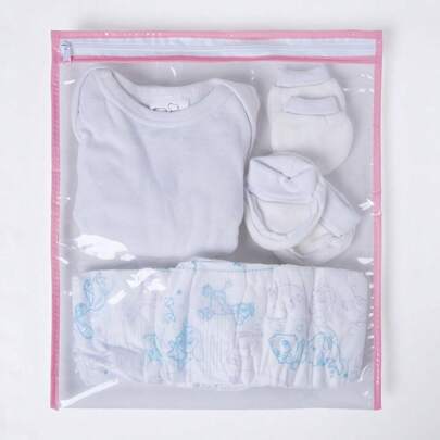 Kit 5 Saquinhos Maternidade Multiuso Organizador Necessaire Saquinho Com Zíper