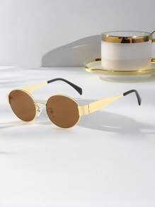4 pièces / 3 pièces / 2 pièces / 1 pièce Lunettes de mode ovales en métal de style rétro européen et américain, lunettes en forme de diamant, lunettes semi-circulaires, style rétro populaire et polyvalent, convenant aux hommes et aux femmes, pour les vacances, les loisirs, les accessoires de plage, l'utilisation quotidienne et les activités de plein air pour les vacances d'été à la plage, les sorties, les voyages
