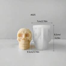 Skull Shaped Silicone Mold, Minimalist And Practical Multipurpose - White - View 5
