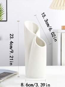 1pc Ceramic Vase Home Decor, Dried Flower Decoration For Living Room, Office, Modern Vase For Wedding, Party, Dining Table Gifts Birthday Graduation