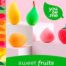 Kit 3 Sweet Fruits Youse.Me Face Beautiful Sponges - Multicolor - View 5