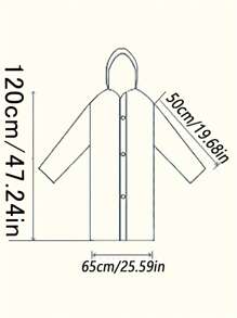 3pcs Mixed Color Black/White/Gray Button Design Waterproof Casual Outdoor Hiking Rain Jacket, Thickened Fashionable Lightweight Open-Front Travel Raincoat