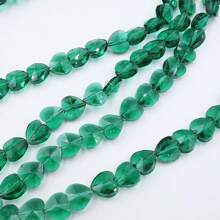 24pcs 8mm Iridescent Glass Crystal Heart-Shaped Beads, Faceted Heart Loose Beads For Necklace, Bracelet, DIY Jewelry Craft, Clothing And Gift Accessory
