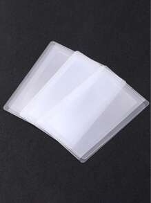 20pcs Matte Transparent ID & Passport Holder - Fashionable Unlined Plastic Sleeve, Suitable For Commute, Travel And Office Use - Compact And Protective