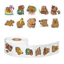 500 piezas de pegatinas lindas de Capibara, pegatinas estéticas de vinilo para scrapbooking, diario, parachoques, monopatín, botella de agua, dibujos animados, cascos, y automóvil