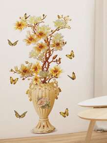 Floral Pattern Wall Sticker, Self Adhesive Wall Art Decal For Home Decor, Stickers, Wall Decal, Vinyl Decal For Home Decorations, Spring Decoration Items Refresh Your Home, Rama Decoration Stickers Gifts Birthday Graduation - Multicolor - View 14