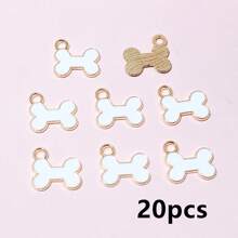 20-50pcs 12x13mm Enamel Bone Charms Pendant Small Cute DIY Jewelry Making Accessories For Bracelet Earrings Keychains - Bone - View 16