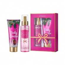 Body Bath Gift Set, Body Lotion 120ml + Body Milk 3.53oz, Improve Skin Texture, Make Skin Feel Smoother, Moisturize Skin, Make Skin Look Younger. - Hot Pink - View 4