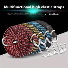 1 件装摩托车弹性橡胶绳带钩，高强度货物带，锌合金挂钩，耐磨，适合运输