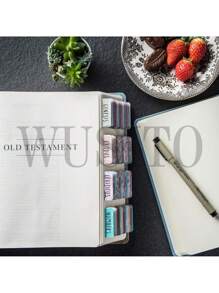 Bible Tabs (Large Print, Easy To Read), Personalized Bible Journaling Tabs, 66 Book Tabs And 18 Blank Tabs - Uniform Theme,School Supplies,Back To School