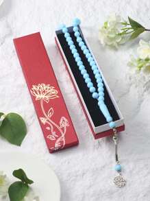 1 件 45 件 10 毫米亚克力手工念珠手链，穆斯林祈祷，时尚简约风格红色礼品盒（多种颜色） - 彩色 - 查看 10