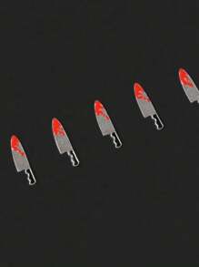 5/10 件，血刀美甲饰品，3D 金属美甲配件混合风格美甲饰品 - 装饰用美甲配件 - 美甲用品 - 彩色 - 查看 5