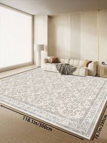 1 块复古花卉碎片大号客厅地毯，波西米亚风格，毛绒材质，触感柔软舒适，易于护理，防水防污，防滑背衬，可机洗，地毯，适用于大厅、卧室地毯、卧室地毯、厨房、餐厅、办公室、房间装饰和门垫。