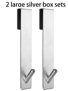 1pc Stainless Steel S-Shaped Shower Towel Bar, Suitable For Glass Door, Bathroom Bathrobe Hook Home Bathroom Decor Bathroom Organizer Fall Decor Back To School