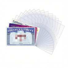 CALINNL 5/10/30 Packs Social Security Card Protector Sleeves - Waterproof 31 Mil Soft Clear Card Sleeves For SSN Card Medicare Card And Card Protection Gifts For Card Holder Wallet Business Card Holder Credit Card Holder Id Card Holder Women - Multicolor - View 5