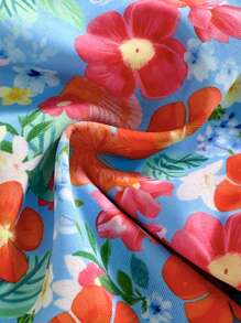 全新柔软印花系带比基尼套装，优雅派对泳装，女士夏季海滩时尚