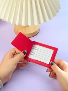 1pc Customized Luggage Tag, Personalized Luggage Tag, Customized Name Tag (For Suitcase/Backpack), Customized Travel Tag, Personalized Engraved Address Label, Engraved Luggage Tag/Travel Bag Tag, Travel Gift, Birthday Gift, Wedding Gift, Mother's Day Gift, Father's Day Gift, Gift For Best Friend, Gift For Mom/Dad/Her/Him/Girlfriend/Boyfriend/Wife/Husband/Friend - Mauve Purple - View 5