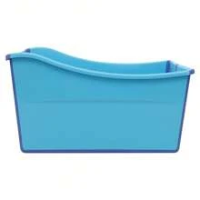 Rainaut Large Foldable Bathtub For Collapsible Bathtub Portable Bath Tub Lightweight For Adult, Capacity: About 150L/39.63ga, 97*47cm/38.19*18.5in, Bathroom Decor Summer Back To School - Blue - View 3
