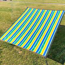 1 Stück Farbiges gestreiftes atmungsaktives Sonnenschutz-Netz - Plastik Outdoor-Beschattungsgewebe für Terrasse, Picknick, Carport, Garten, Balkon und Korridor Kühlendes Sonnensegel - Verschiedenfarbig - Übersicht 5