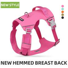 حزام كلب قابل للتعديل عاكس للضوء من الأكسفورد للتحكم السهل للكلاب المتوسطة والكبيرة الحجم، حزام للسير والجري، سهل ارتداؤه خطوة بخطوة