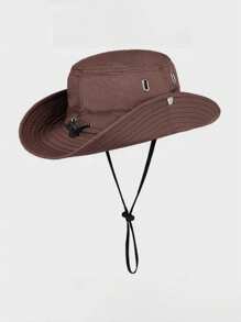 1 pièce Chapeau de seau femme chapeau de cow-boy unisexe chapeaux de soleil réglable profil bas non structuré couleur unie pour hommes femmes pour voyages extérieurs cadeaux