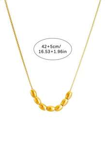 Fashion Niche High-Grade Sense Light Luxury Acacia Bean Necklace Female - Gold - View 6