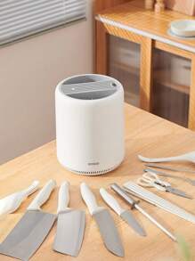 A Kitchen Rotary Knife Rack Household Table Top Kitchen Knife Rack Chopsticks Tube Knife Rack Integrated Storage Box - Multicolor - View 2