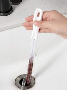 QYeah 1pc 普通下水道疏通工具，下水道疏通工具，水槽排水管溢流清洁刷，家用下水道毛发捕集器