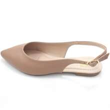 Women's Flat Slingback Sandal Comfortable Everyday Dress Shoe - Màu hồng gỉ - Xem 5