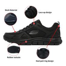 Skechers Men's Shoes Sports Shoes Mesh Breathable Casual Shoes Cushioning Jogging Shoes Running Shoes 52631-BBK