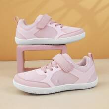 Kids Hook And Loop Casual Sneakers Lightweight Versatile School Shoes For Spring/Summer - Pink - View 2