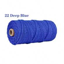 Corda in 100% cotone da 3mm, colorata, corda ritorta fatta a mano per macramè, filo per decorazioni fai-da-te, matrimoni, confezione da 100m